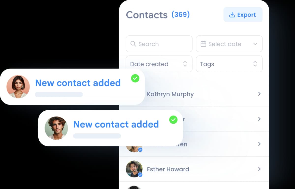 Save unlimited contacts with your free digital business card